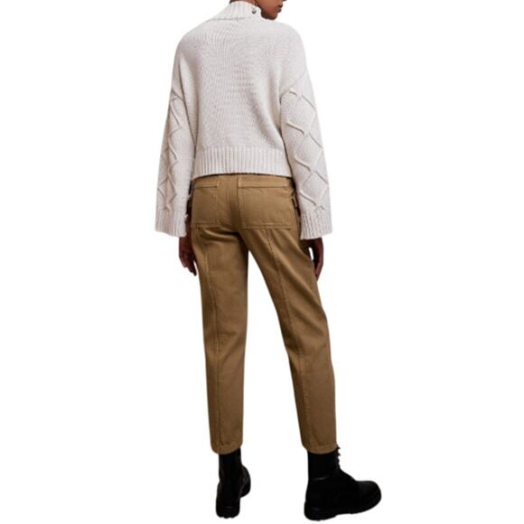 Banana Republic Women's Utility Pants Whiskey Lou Trapunto Cargo Belted Size 8 - Picture 3 of 16